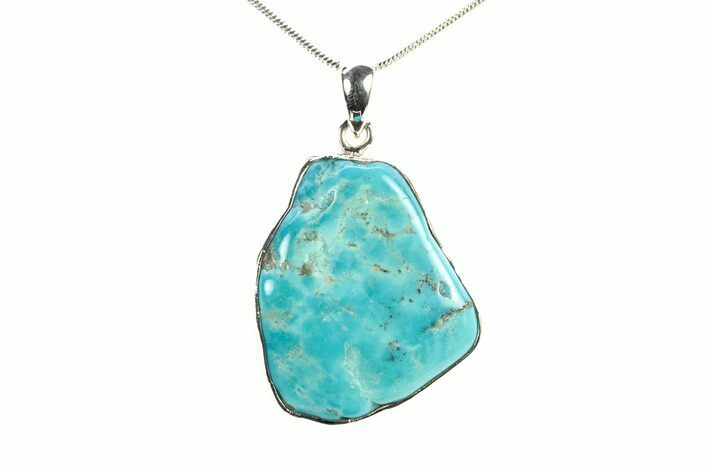 Kingman Turquoise Pendant (Necklace) - Sterling Silver #278577